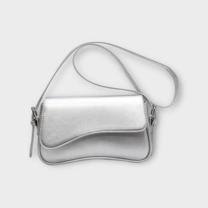 Compact Ladies Shoulder Bag - Sophia-Silver-Nora Luxe