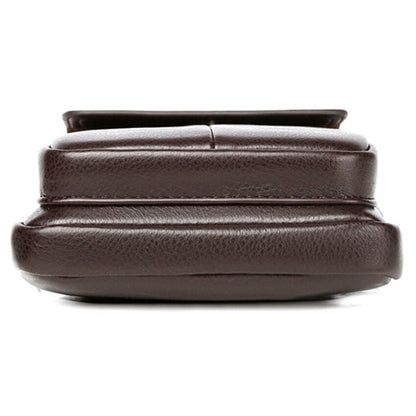 Compact PU Leather Crossbody Bag for Men with Adjustable Strap