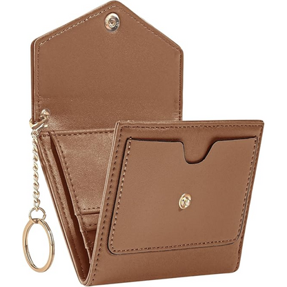 Compact Trifold RFID-blocking Women's Wallet - Nova-Brown-Nora Luxe
