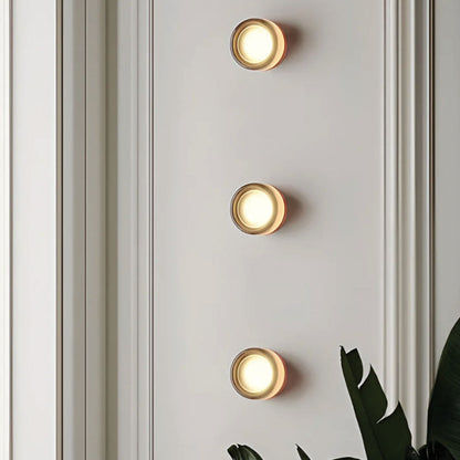 Compact Wall Lamp - DimpleGlow-Amber-Nora Luxe