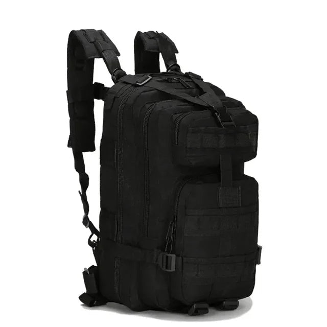 Complete Emergency Package in Tactical Backpack (20L) - CrisisKit-Black-The Livary