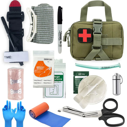 Complete first aid kit - MedShield Trauma Kit-Green-Nora Luxe