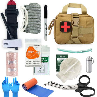 Complete first aid kit - MedShield Trauma Kit-Khaki-Nora Luxe