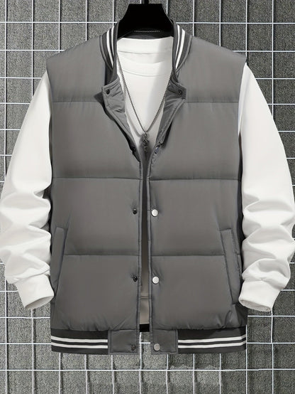 Contrast Colour Striped Gilet - Noah-Black-XS-Nora Luxe