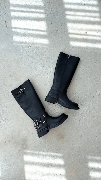Cool Black Combat Boots - Aris-3-Nora Luxe