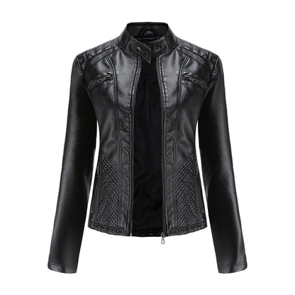 Cool Leather Ladies Jacket - Nova-Brown-XS-Nora Luxe