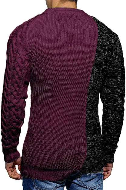Cool Men's Sweater - Damian-White Gray-M-Nora Luxe