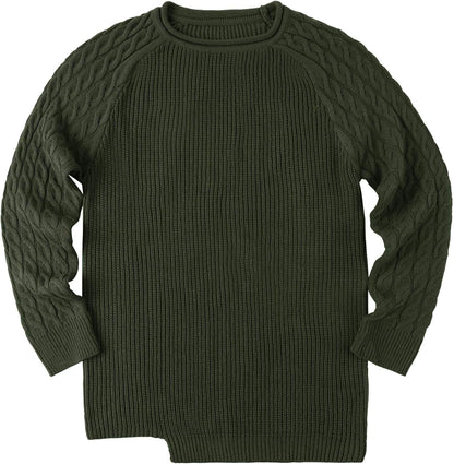 Cool Men's Sweater - Damian-White Gray-M-Nora Luxe