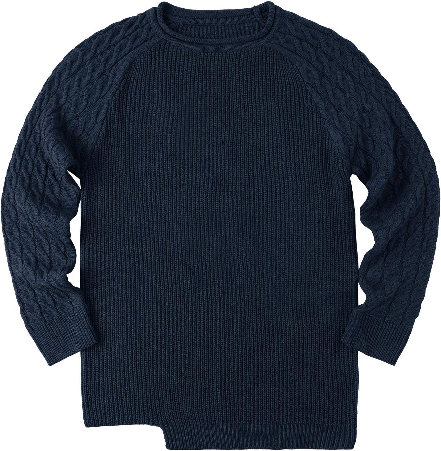 Cool Men's Sweater - Damian-White Gray-M-Nora Luxe
