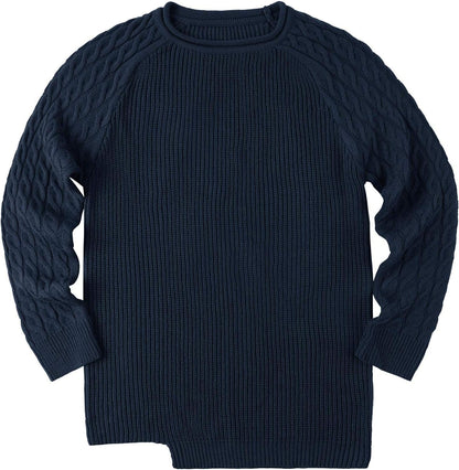 Cool Men's Sweater - Damian-White Gray-M-Nora Luxe