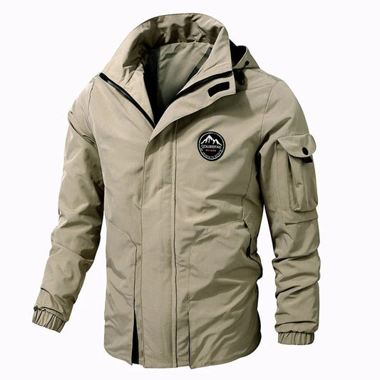 Cool Men's Winter Jacket - Riley-Khaki-S-Nora Luxe