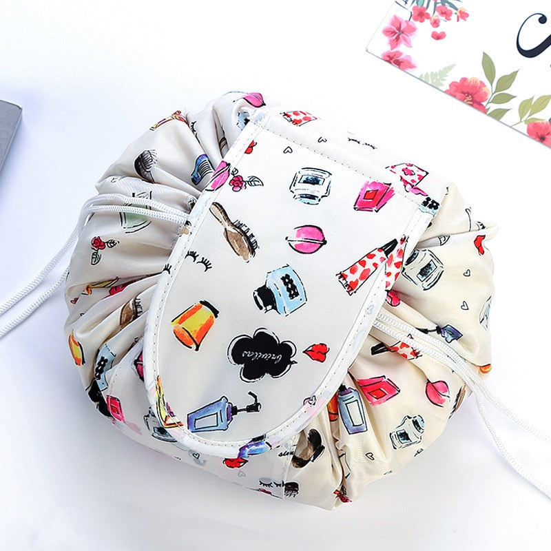 Portable Drawstring Cosmetic and Toiletry Bag –
