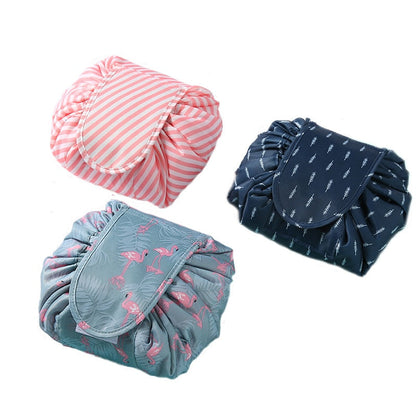 Portable Drawstring Cosmetic and Toiletry Bag –