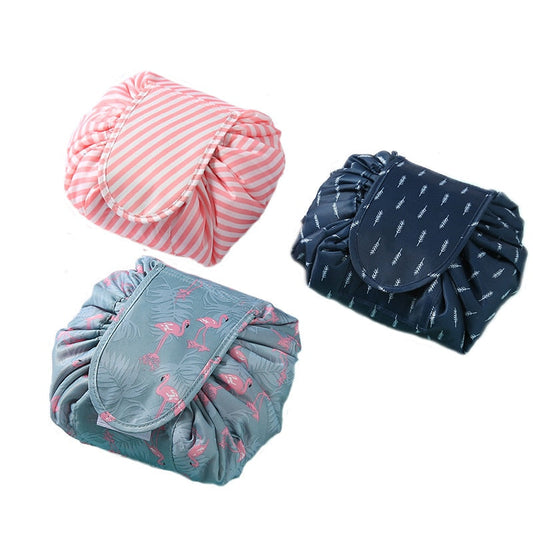 Portable Drawstring Cosmetic and Toiletry Bag –