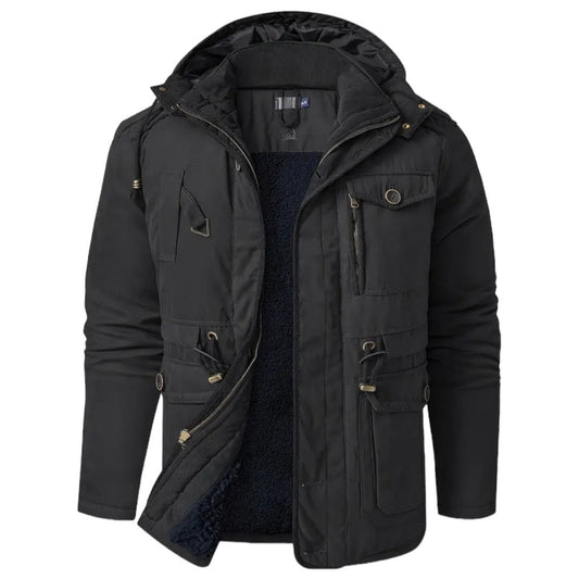 Cotton Jacket for Active Men - Apex Shift-Black-S-Nora Luxe