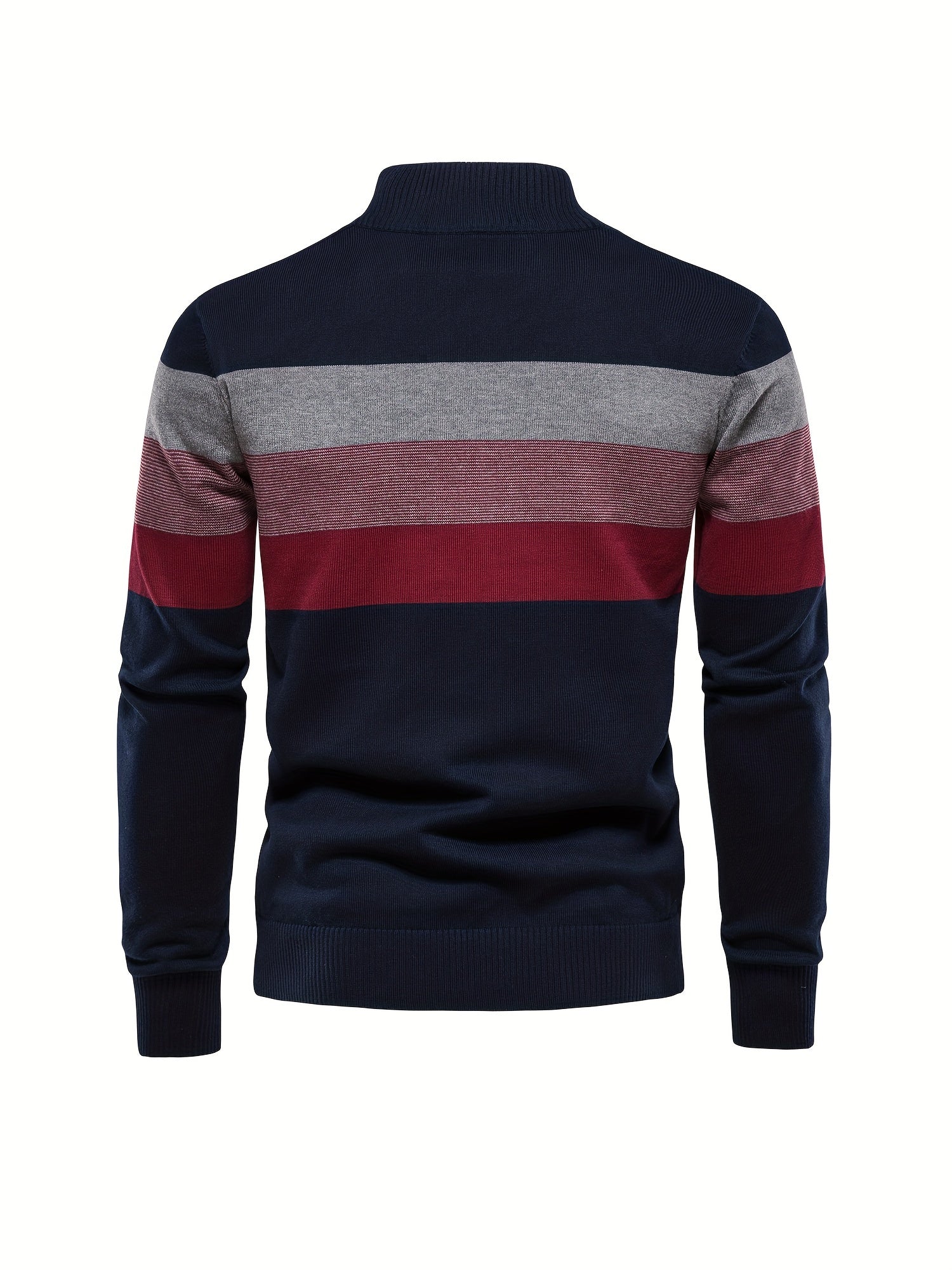 Cotton Knit Men's Sweater - Wyatt-Dark blue-S-Nora Luxe
