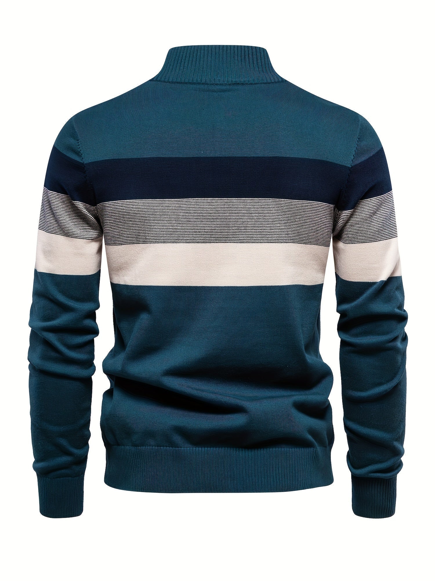 Cotton Knit Men's Sweater - Wyatt-Dark blue-S-Nora Luxe