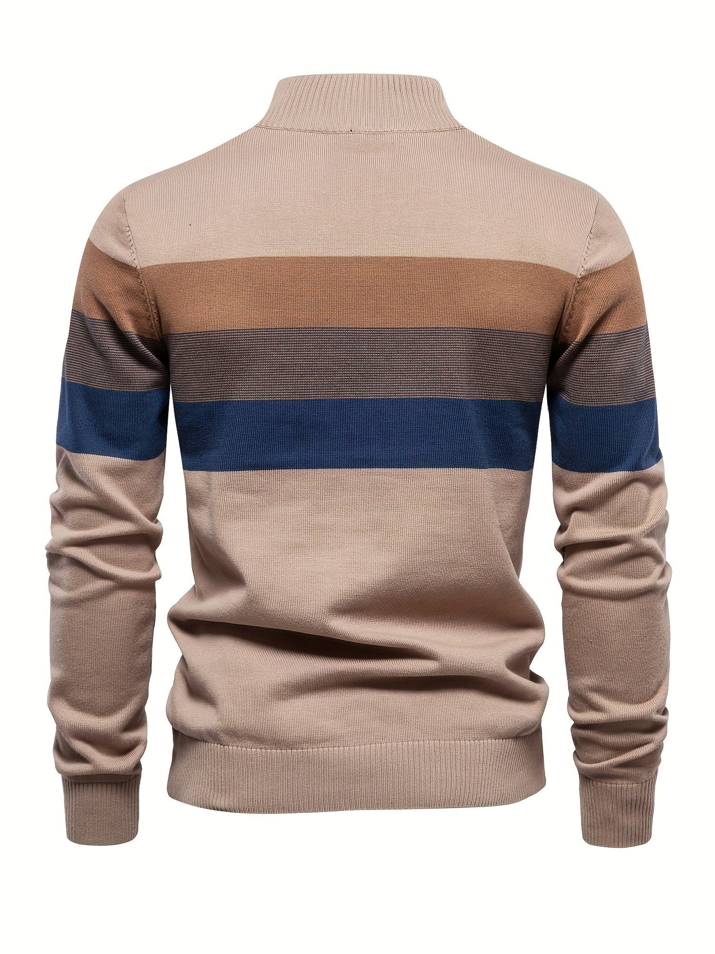 Cotton Knit Men's Sweater - Wyatt-Dark blue-S-Nora Luxe