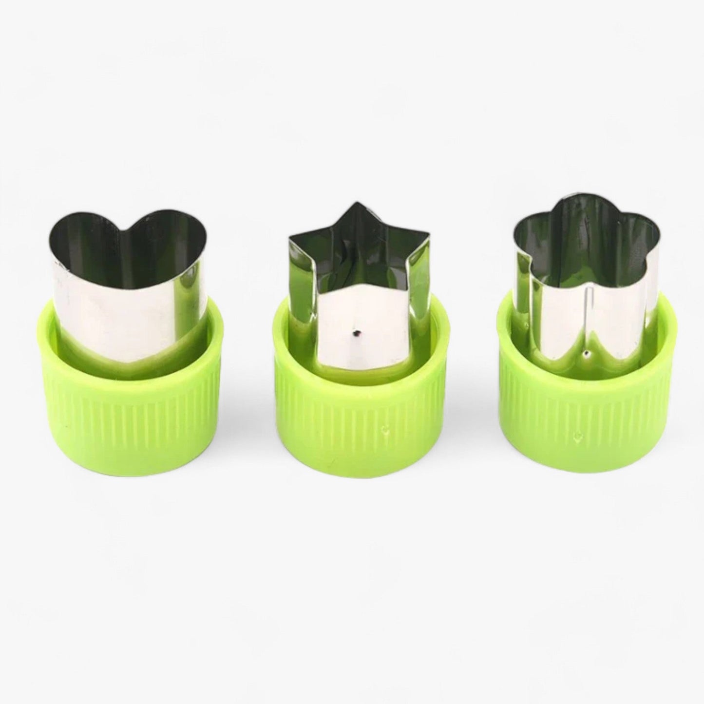Creative Cookie and Fruit Cutter Set - StarHeart-Green-Nora Luxe