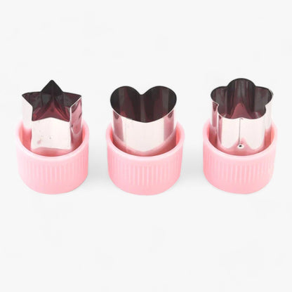 Creative Cookie and Fruit Cutter Set - StarHeart-Pink-Nora Luxe