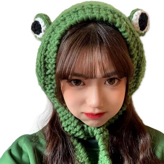 Crocheted Frog Ear-Warming Headband - FrogHeat-Nora Luxe