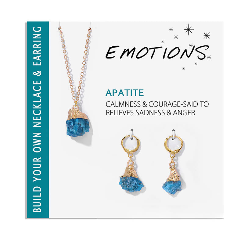 Crystal Jewelry Set Necklace and Earrings - Elara-Clear crystal-Nora Luxe