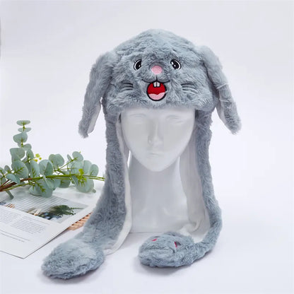 Cute Hat with Moving Ears - BunnyBounce Hat-Mouse-Nora Luxe