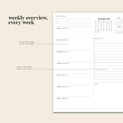Daily Planner 24-25 - PlanEase-Nora Luxe