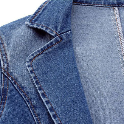 Denim Blazer - Livia-Blue-S-Nora Luxe