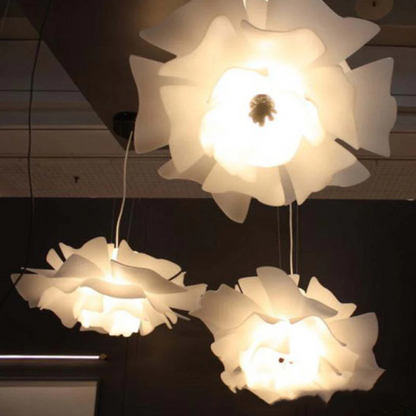 Design pendant lamp Flower White Metal - Sophia-15.75 inches-Nora Luxe