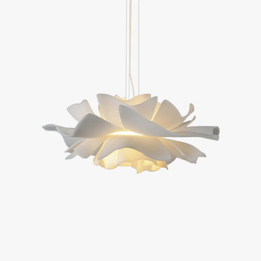 Design pendant lamp Flower White Metal - Sophia-15.75 inches-Nora Luxe