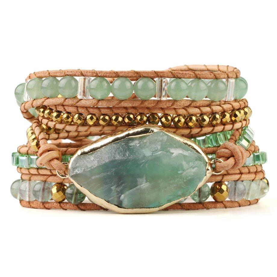 Detoxifying Fluorite Wrap Bracelet - Iris-Nora Luxe