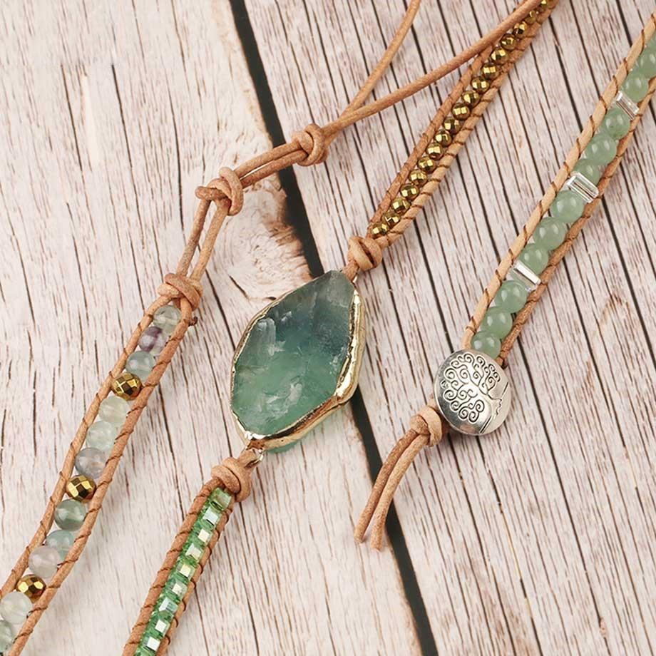 Detoxifying Fluorite Wrap Bracelet - Iris-Nora Luxe