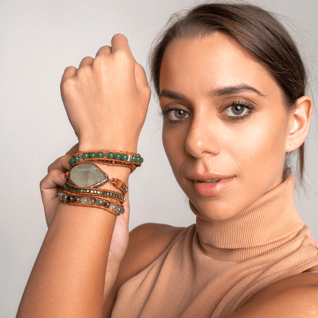 Detoxifying Fluorite Wrap Bracelet - Iris-Nora Luxe