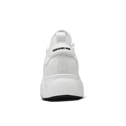 Discreetly stylish men's sneakers – MaxLift Boost-White +3.94″-4.5-Nora Luxe