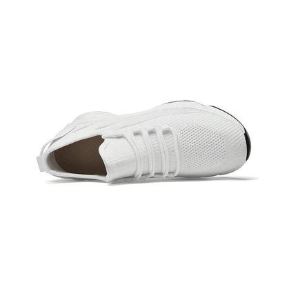 Discreetly stylish men's sneakers – MaxLift Boost-White +3.94″-4.5-Nora Luxe