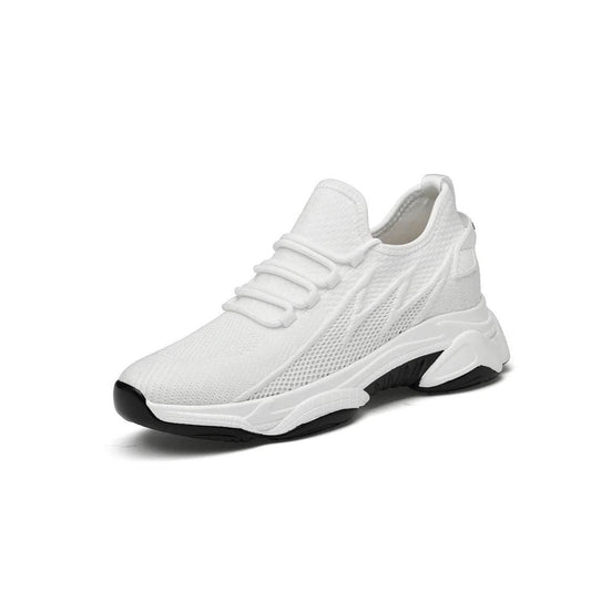 Discreetly stylish men's sneakers – MaxLift Boost-White +3.94″-4.5-Nora Luxe
