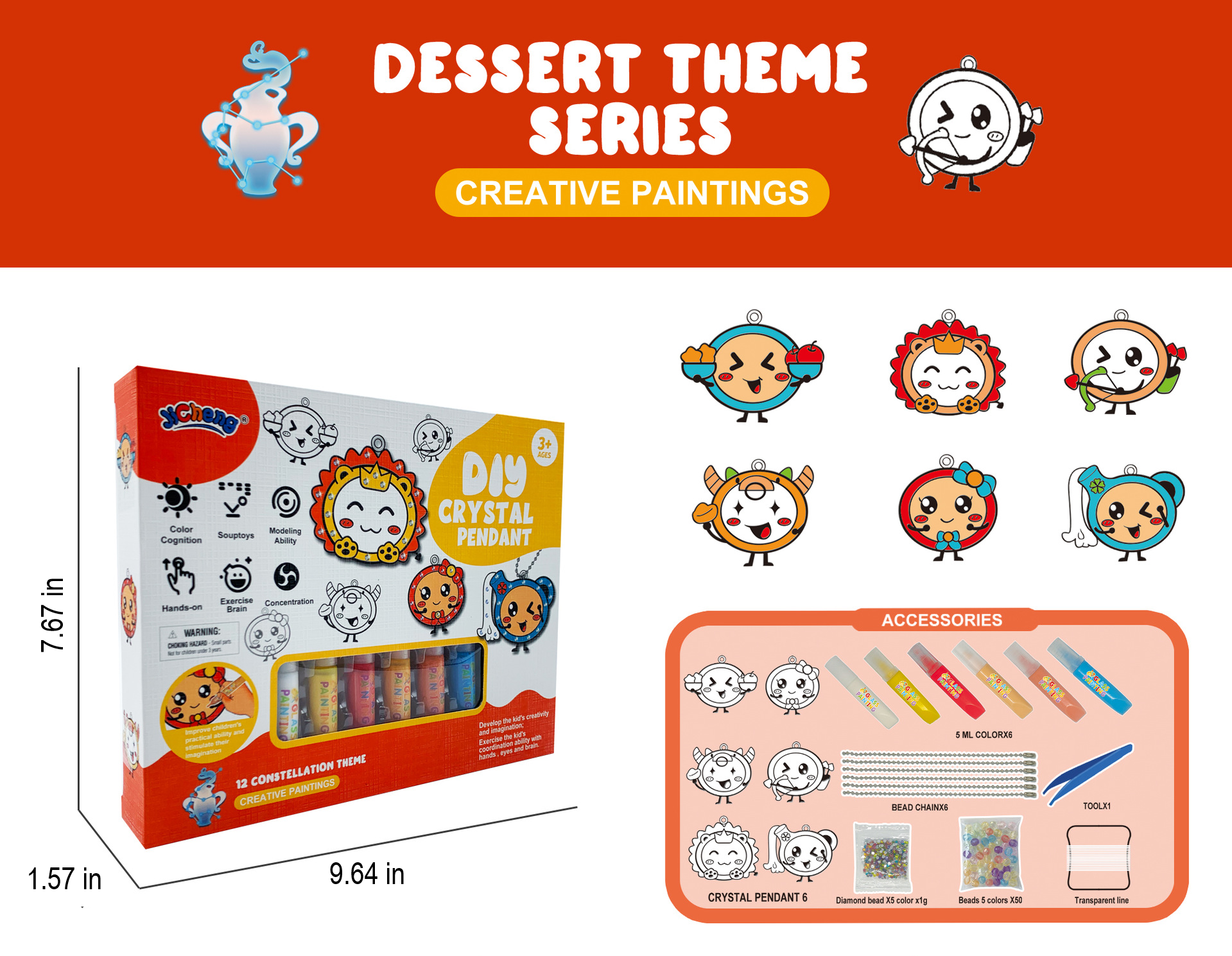 Do-It-Yourself Keyring Painting Kit - SparkleArt-Christmas-Nora Luxe