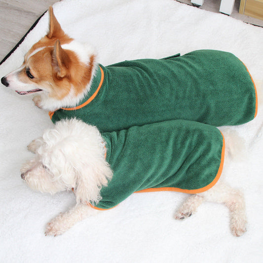 Dog bathrobe - DryPaws-Gray-S-Nora Luxe