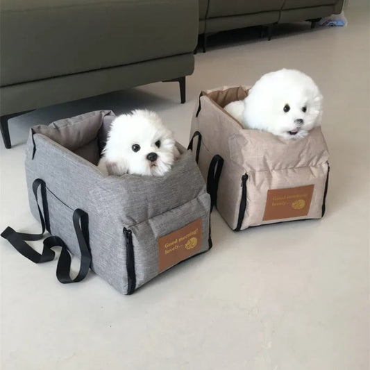 Dog Car Safety Travel Bag - SafePaws-Gray-Nora Luxe