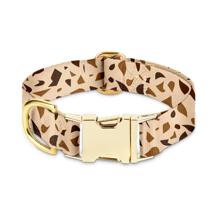 Dog Collar with Golden Accents – GoldenTerra-XS / 0.59 in-Nora Luxe