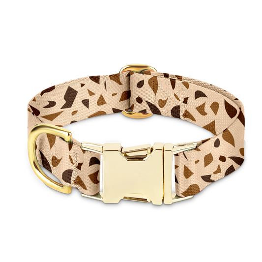 Dog Collar with Golden Accents – GoldenTerra-XS / 0.59 in-Nora Luxe
