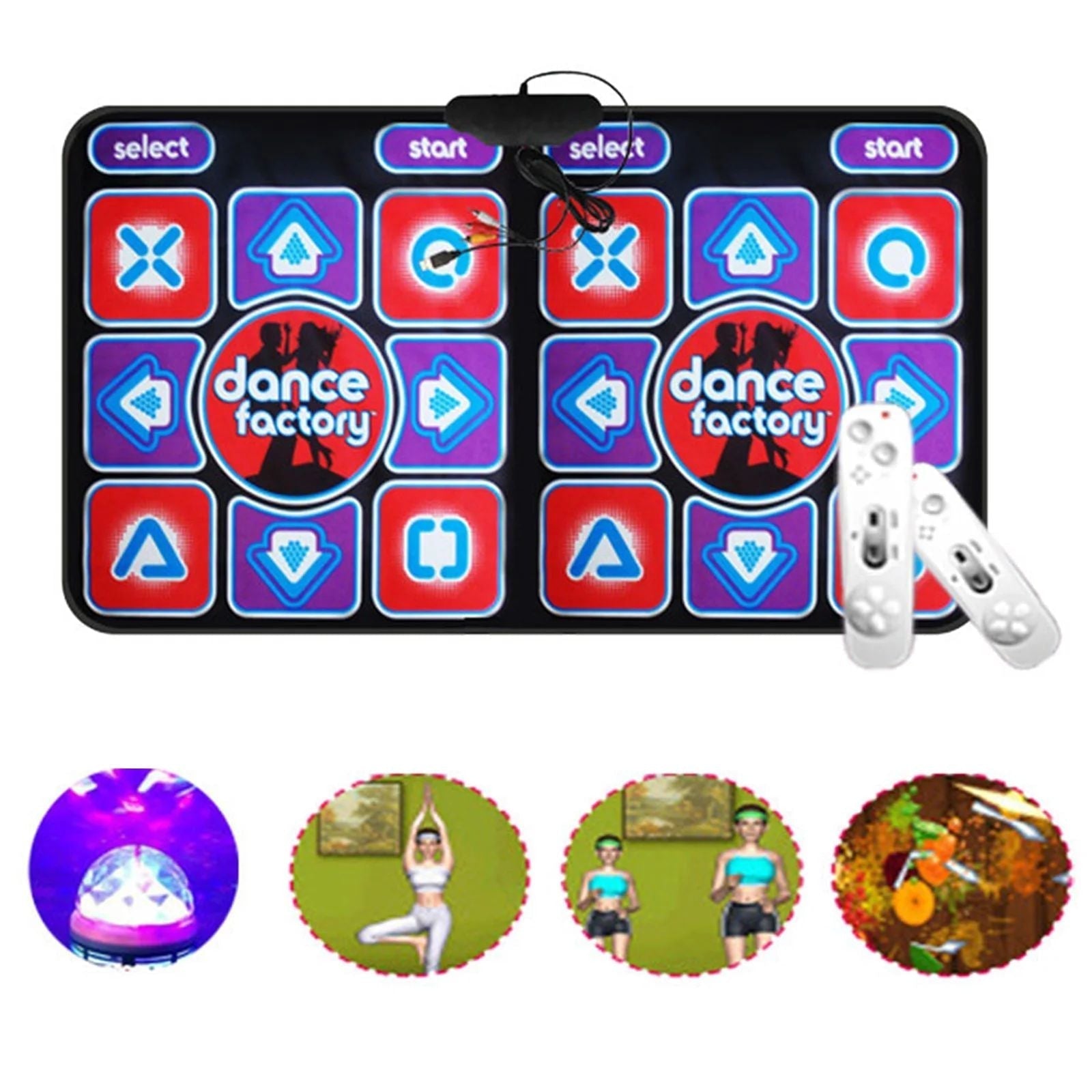 Double Dance Mat with Remote Control - RhythmFlex-Nora Luxe