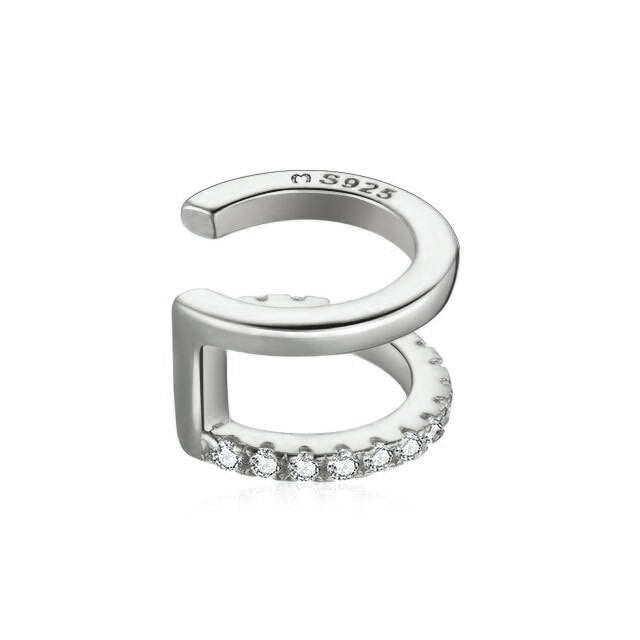 Double Ear Cuff - Clara-Silver-Nora Luxe