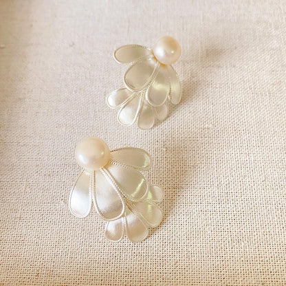 Double Layered Flower Blado Earrings - Lunara-Nora Luxe