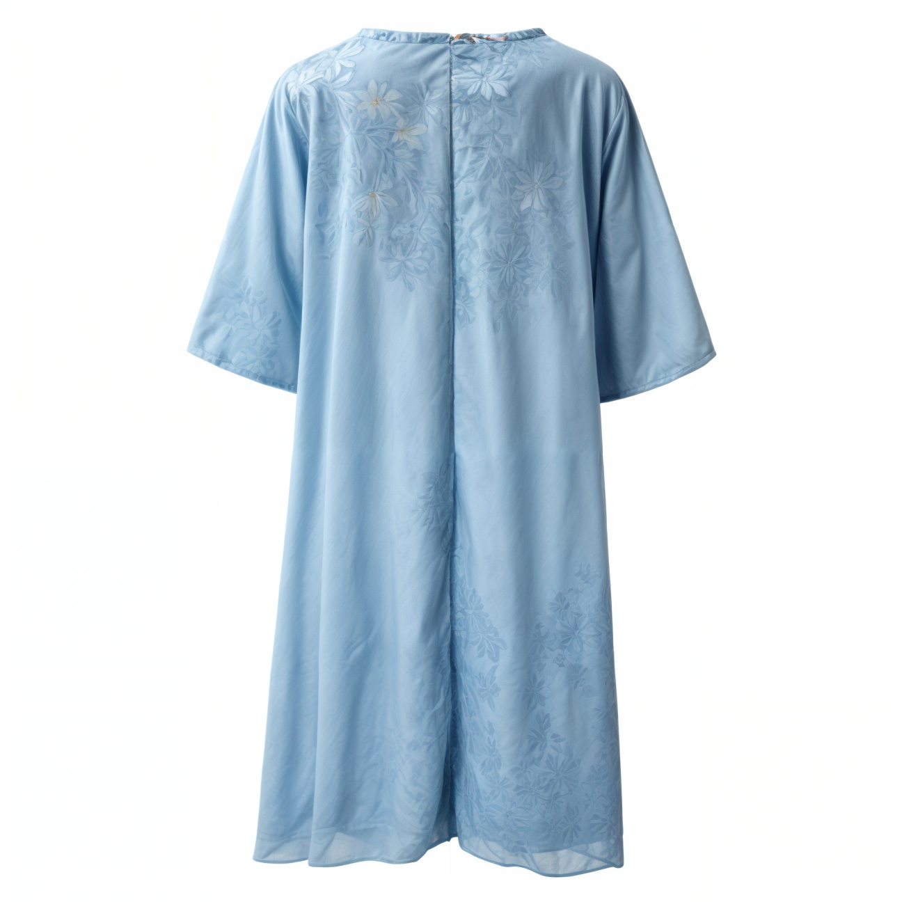 Dress with floral pattern – Eliana-Light blue-S-Nora Luxe