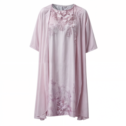 Dress with floral pattern – Eliana-Light blue-S-Nora Luxe