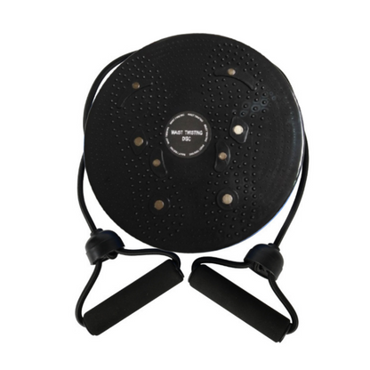 Dynamic Balance Board for Strength and Stability - CoreSpin-Black-With Tires-Nora Luxe