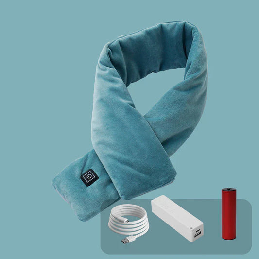 Electric Heated Scarf - Elina-Sapphire Blue-Nora Luxe