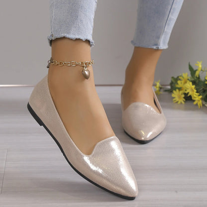 Elegant lace ballerinas with stretch - Vivienne-Gold-3-Nora Luxe